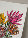 Protea Delight Wall Art Original Watercolour Painting 9 x 12 in