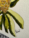 Coastal Banksia Original Painting Pen and Watercolour Wall Art Size 5 x 7 in