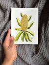 Coastal Banksia Original Painting Pen and Watercolour Wall Art Size 5 x 7 in