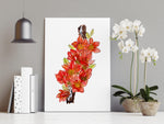 Red Flowering Kurrajong Wall Art Print Canvas and Print