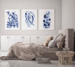 Hamptons Plants Trio Baby Blue + Blue Gum + Mallee Wall Art Canvasses and Prints