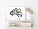 Birds of Australia - Map of Australia Native Birds Wall Art