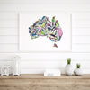 Birds of Australia - Map of Australia Native Birds Wall Art