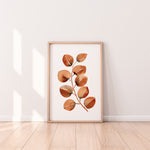 Brown Gum Leaf Set (1) Wall Art Print