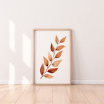 Brown Gum Leaf Set (3) Wall Art Print