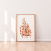 Brown Gum Leaf Set (6) Wall Art Print