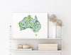 Gum Leaf Treasures - Map of Australia Gum Leaf Wall Art