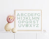 Australian Gum Leaf Alphabet Chart A - Z Wall Art Print and Canvas