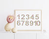 Australian Native Floral Number Chart 1 - 10 Wall Art Print and Canvas