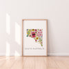 Floral Delights of South Australia - State Native Flower Map Wall Art