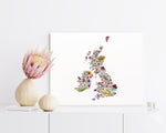 Blossoming Britain - Map of The United Kingdom Native Floral Wall Art