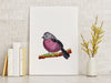 Pink Robin Wall Art Print