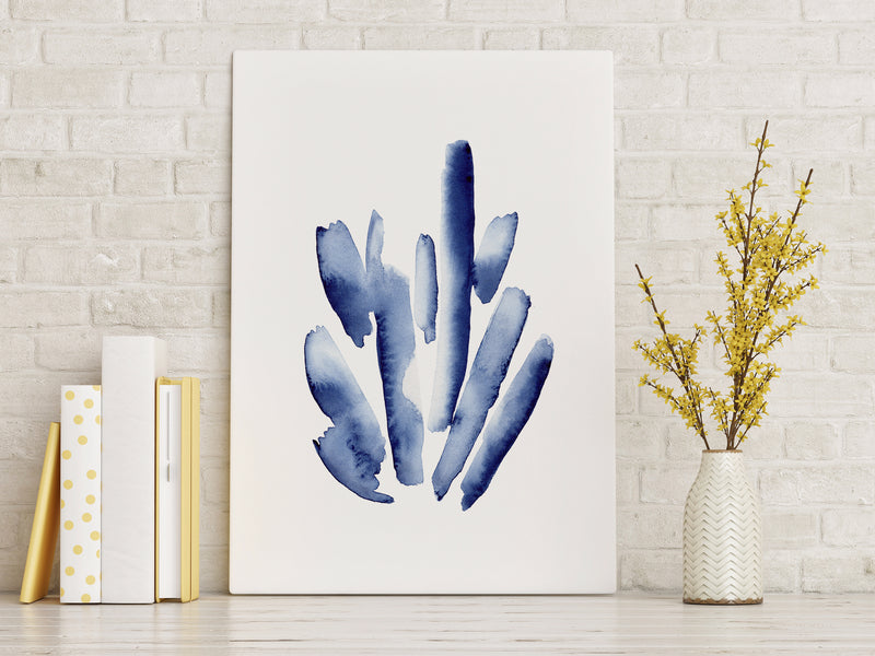 Tube Coral Blue Watercolour Ocean Life Prints