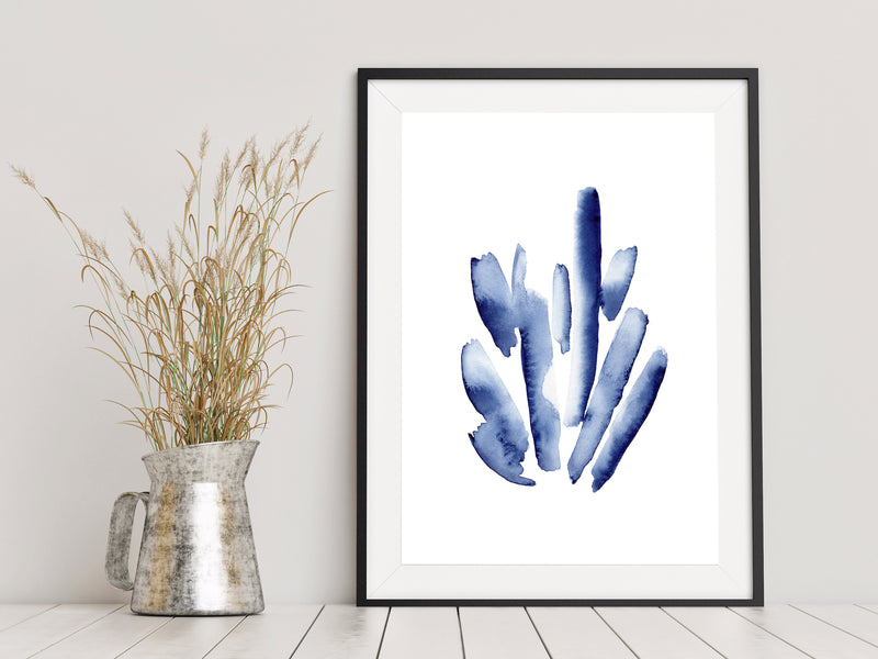 Tube Coral Blue Watercolour Ocean Life Prints