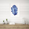 Oak Watercolour Print Blue Wall Decor