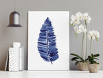 Sword Leaf Fern Wall Art Blue Print