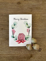 Australian Floral Christmas Cards Pack 4x6" With Envelope