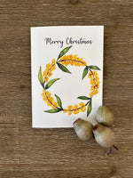 Australian Floral Christmas Cards Pack 4x6" With Envelope