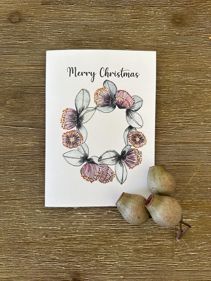 Australian Floral Christmas Cards Pack 4x6" With Envelope
