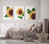 Set of 3 Sunflower Art Prints