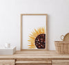 Yellow Art Print Sunflower Wall Art