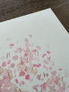 Original Pink Watercolour Paintings Set of 3 Baby's Breath 9 x 12 in