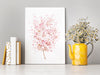 Pink Nursery Wall Print Baby's Breath Watercolour Art