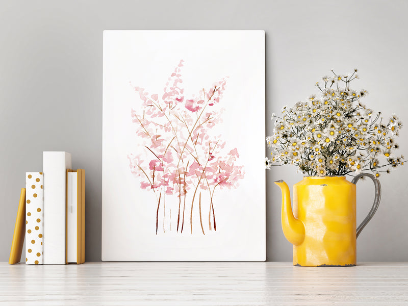 Girl's Nursery Art Pink Baby's Breath Watercolour Print