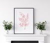 Baby's breath Print Pink Nursery Bedroom Wall Art