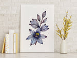 Orchid Art Print Native Australian Blue Sun Orchid Wall Decor