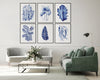 Set of 6 Blue Hamptons Canvasses and Prints Watercolour Wall Decor