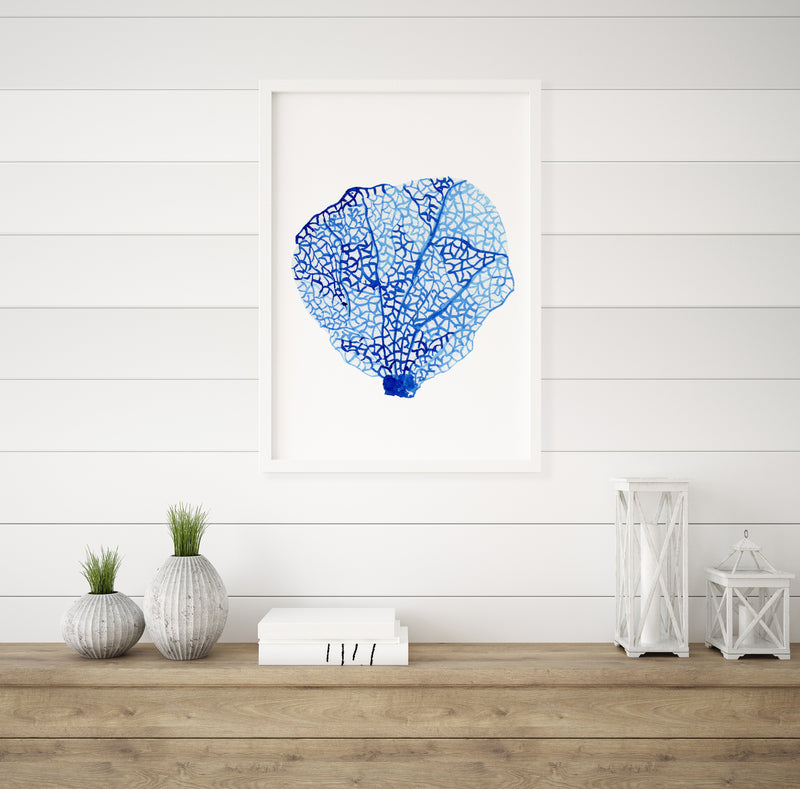 Coral Blue Set 2 (1) Wall Art Print