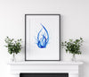 Coral Blue Set 2 (4) Wall Art Print