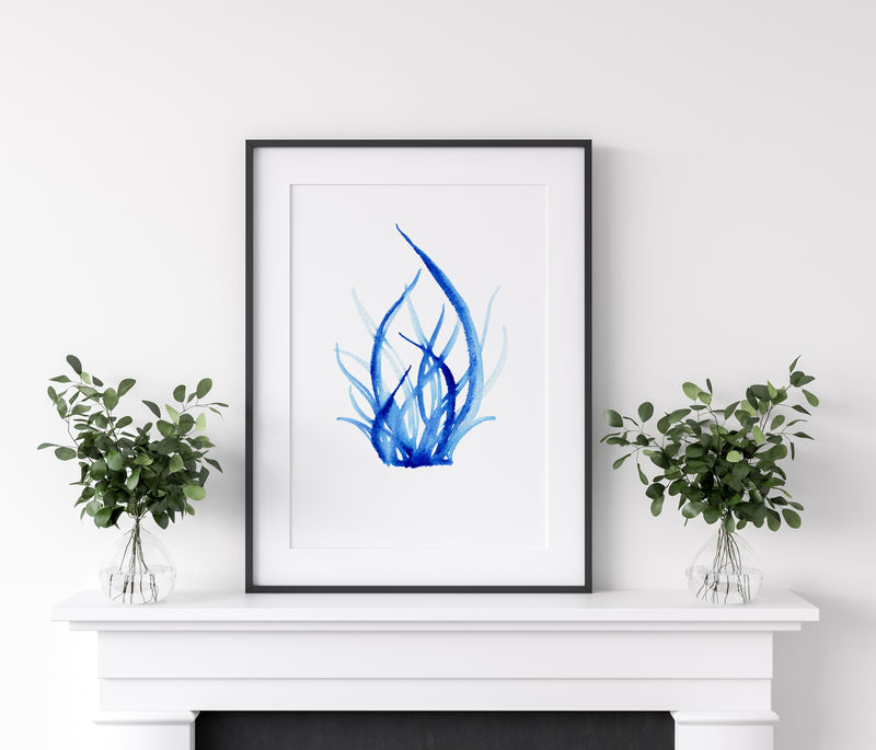 Coral Blue Set 2 (4) Wall Art Print