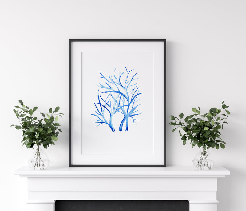 Coral Blue Set 2 (5) Wall Art Print