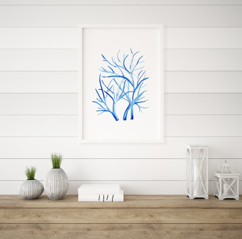 Coral Blue Set 2 (5) Wall Art Print