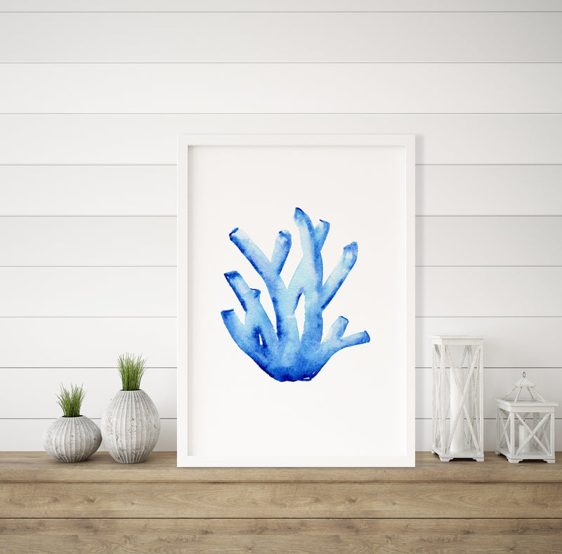 Coral Blue Set 2 (6) Wall Art Print