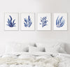 Blue Sea Corals Watercolour Art Prints Set of 4