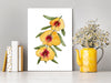 Golden Pea Flower Wall Art Print