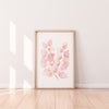 Pink Nursery Watercolour Art Eucalyptus Leaf Art Print (2)