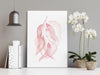 Pink gum leaf art print girl's bedroom decor watercolour art  (5)