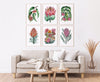 6 Set Aussie Flower Painting Wall Art Canvasses + Prints Collection