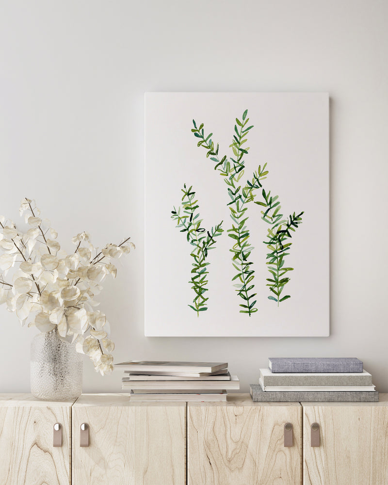 Thyme Green Herb Kitchen Canvas and Print