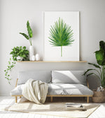 Fan Palm Print Botanical Leaf Watercolour Wall Art