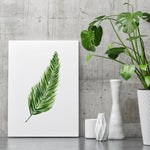 Palm Print Green Watercolour Wall Art Print