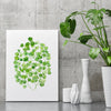 Fern Watercolour Print Maidenhair Fern Green Wall Art Decor