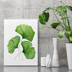 Ginkgo Leaf Wall Print Watercolour Art Decor Botanical Canvas Print