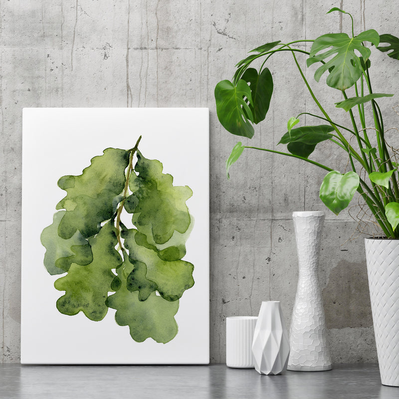 Oak Art Print Leaf Watercolour Botanical Canvas Print