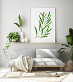 Green Watercolour Olive Branch Wall Art Decor Botanical Art Prints